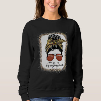 Sudadera Bleached Football With Leopard And Messy Bun Playe