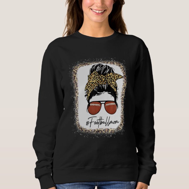 Sudadera Bleached Football With Leopard And Messy Bun Playe (Anverso)