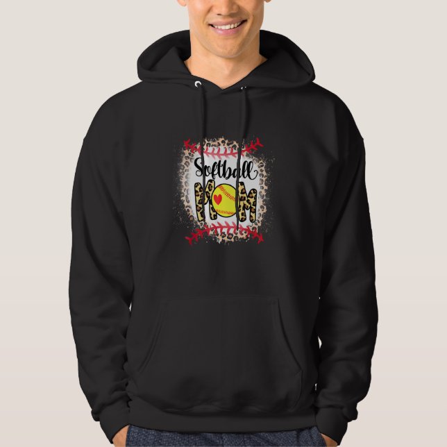 Sudadera Bleached Leopard Ball Mamá's Day Softball Mo (Anverso)