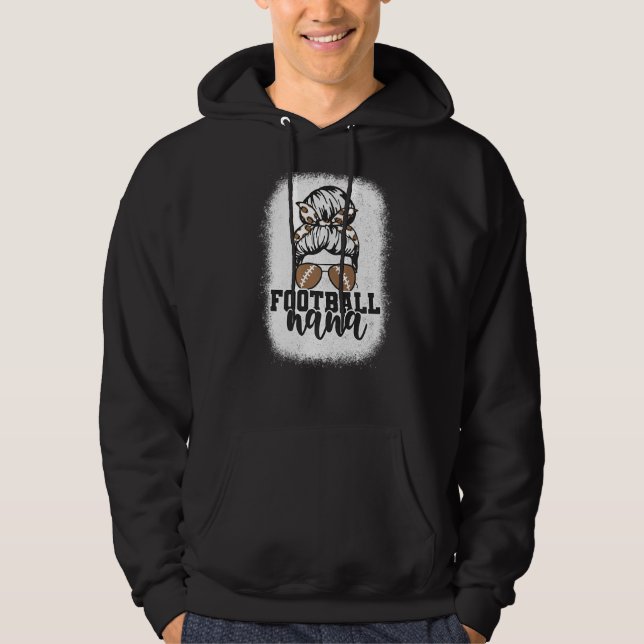 Sudadera Bleached Messy Bun Game Day Football Grandma Footb (Anverso)