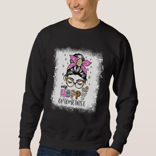Sudadera Bleached One Hoppy Optometrist Bunny Easter Day (Anverso)