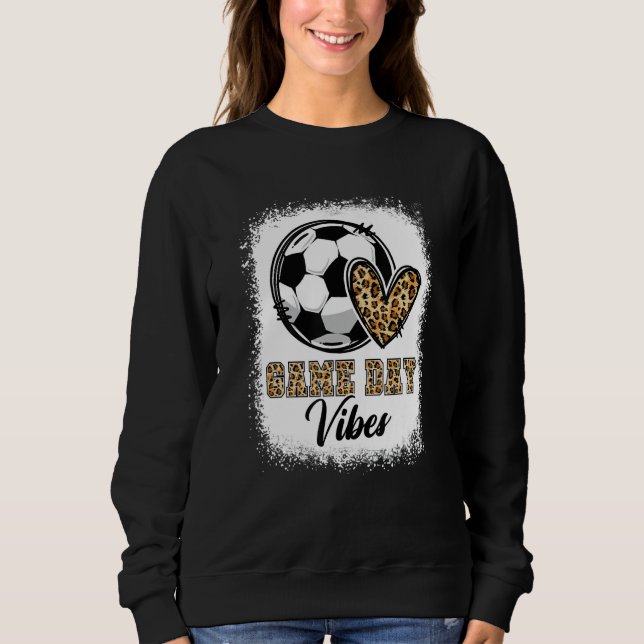 Sudadera Bleached Soccer Game Day Vibes Soccer Mom Game Day (Anverso)