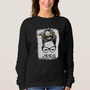 Sudadera Bleached Volleyball Meme Life Leopard Messy Bun Ga