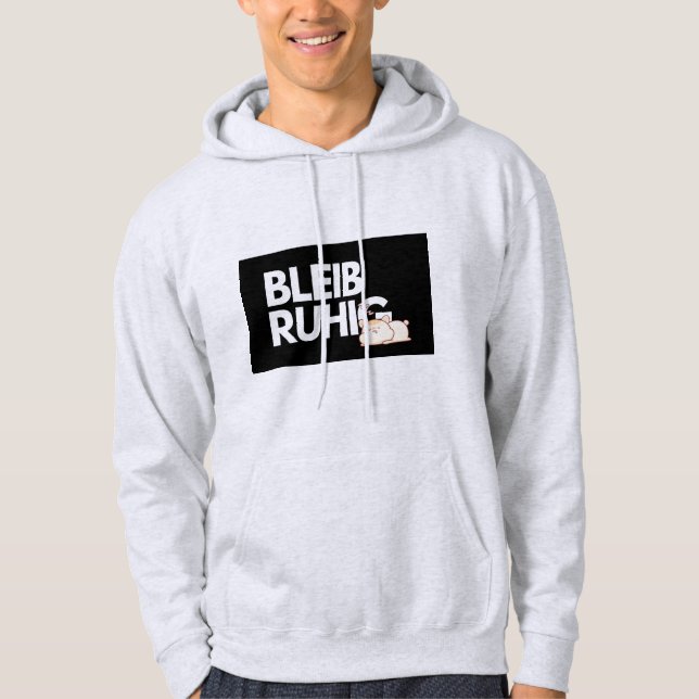 Sudadera Bleib Ruhig Cute Sleeping Cat german Quote (Anverso)