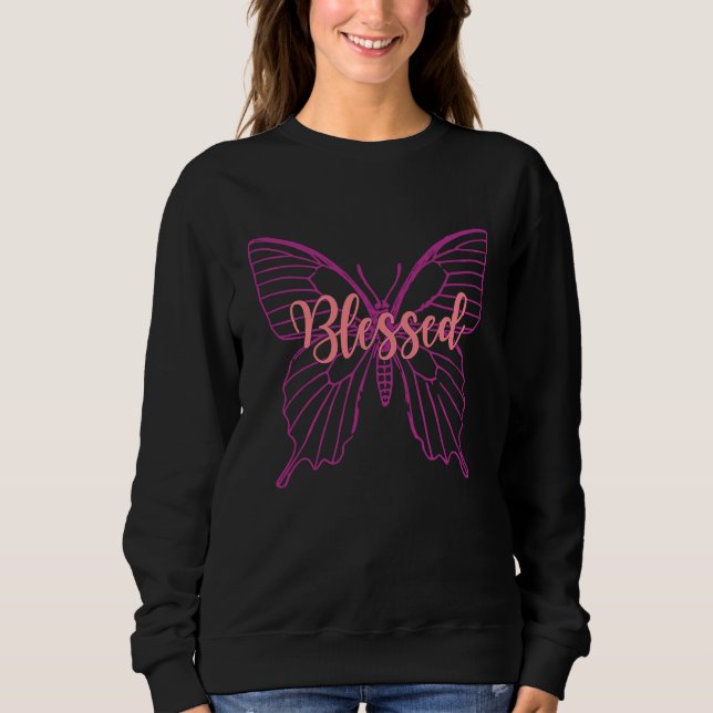 Sudadera Bless & Butterfly Express Love Faith Belief (Anverso)