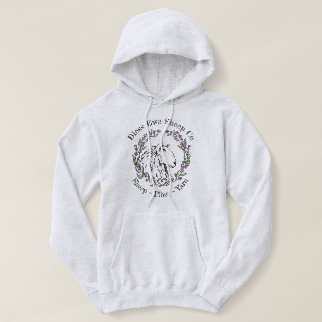 Sudadera Bless Ewe Sheep Co - Lavender Design Hoodie (Diseño del anverso)