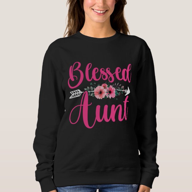 Sudadera Blessed Aunt  Mother s Day Blessed Auntie Sister M (Anverso)