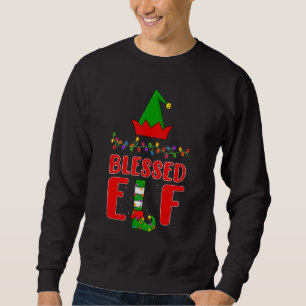 Sudadera Blessed Elf Matching Family Lighting Navidades