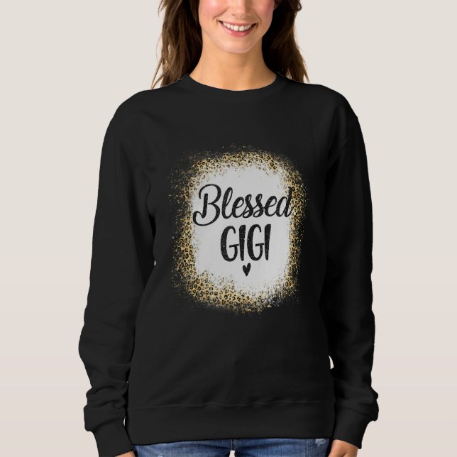 Sudadera Blessed Gigi Leopard    Best Mom Ever  Mother's Da (Anverso)