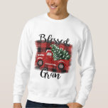 Sudadera Blessed Gran Red Truck Vintage Christmas Tree<br><div class="desc">Blessed Gran Red Truck Vintage Christmas Tree</div>