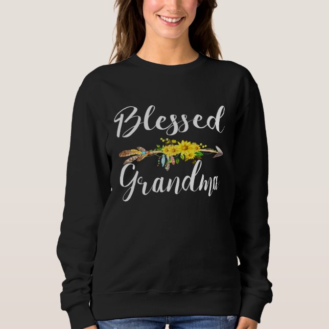 Sudadera Blessed Grandma  For Women Cute Mother s Day (Anverso)