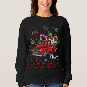 Sudadera Blessed Meme Navidades Red Truck Gift Para La Abue