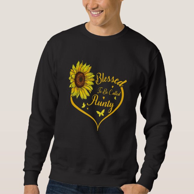 Sudadera Blessed To Be Called Aunty Sunflower Mother s Day (Anverso)