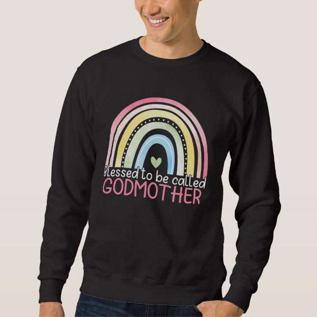 Sudadera Blessed To Be Called Godmother Rainbow Happy Mothe (Anverso)