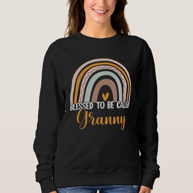 Sudadera Blessed To Be Called Granny Boho Rainbow Mother s  (Anverso)
