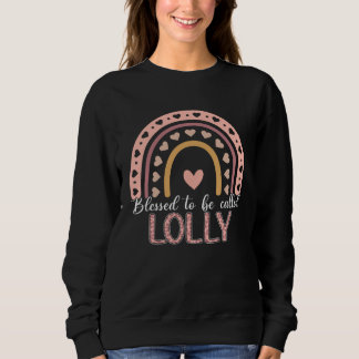 Sudadera Blessed To Be Called Lolly Leopard Rainbow Cute Mo