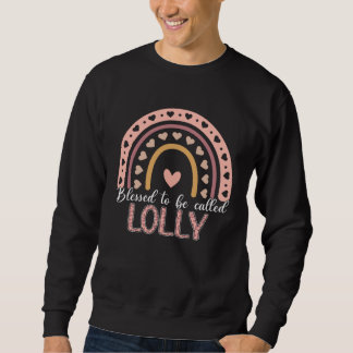 Sudadera Blessed To Be Called Lolly Leopard Rainbow Cute Mo