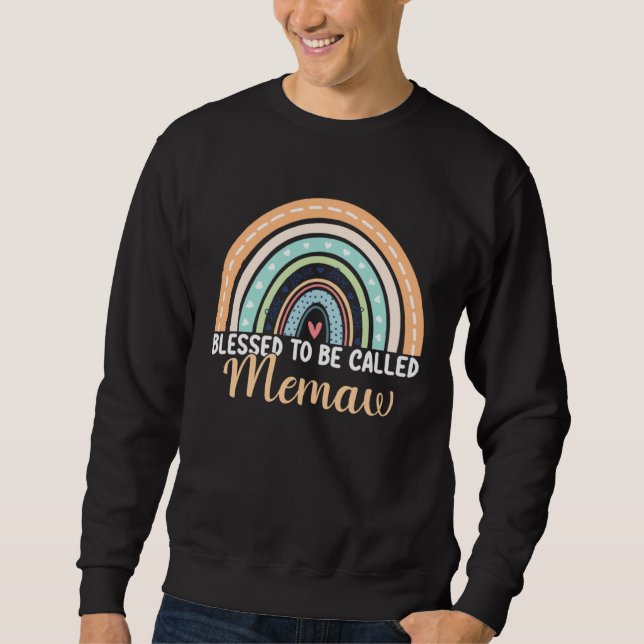 Sudadera Blessed To Be Called Memaw Rainbow Mothers Day Mem (Anverso)