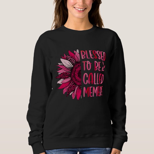Sudadera Blessed To Be Called Memere Cute Floral Women Moth (Anverso)