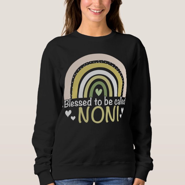 Sudadera Blessed To Be Called Noni Boho Rainbow Mother s Da (Anverso)