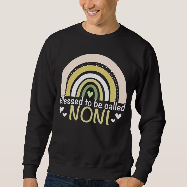 Sudadera Blessed To Be Called Noni Boho Rainbow Mother s Da (Anverso)