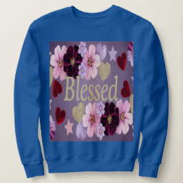 Sudadera Blessts Stars Flores Blue Sweatshirt