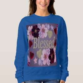 Sudadera Blessts Stars Flores Blue Sweatshirt