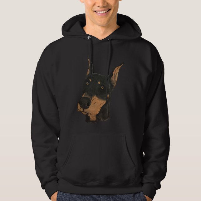 Sudadera Blk Crop Doberman (Anverso)