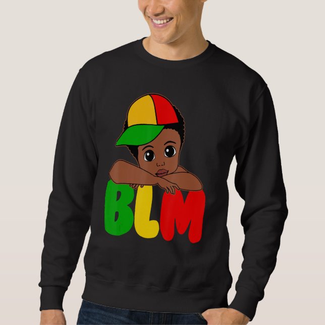 Sudadera BLM Black King Black History Melanin African Black (Anverso)