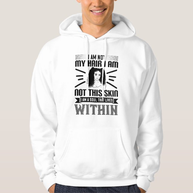Sudadera BLM Pelo y alma en la piel que vive dentro (Anverso)