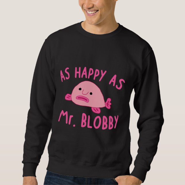 Sudadera Blobfish Blob Face Sea Animal Pink Idea (Anverso)