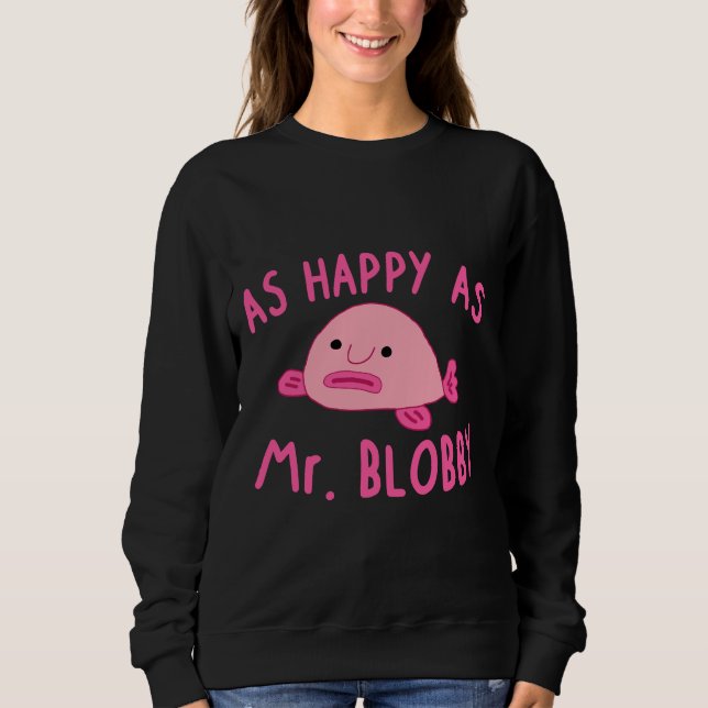 Sudadera Blobfish Blob Face Sea Animal Pink Idea (Anverso)