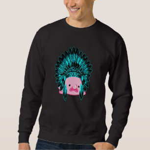Sudadera Blobfish nativo americano disfraz jefe indio feo