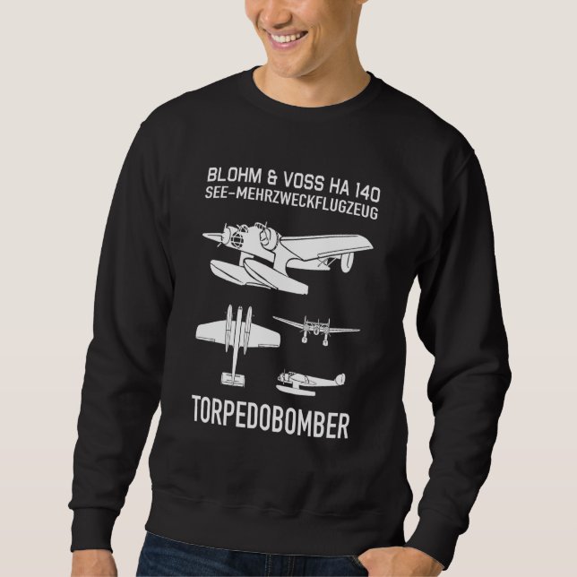 Sudadera Blohm & Voss Ha 140 Avión Marítimo Alemán Ww2 Torp (Anverso)