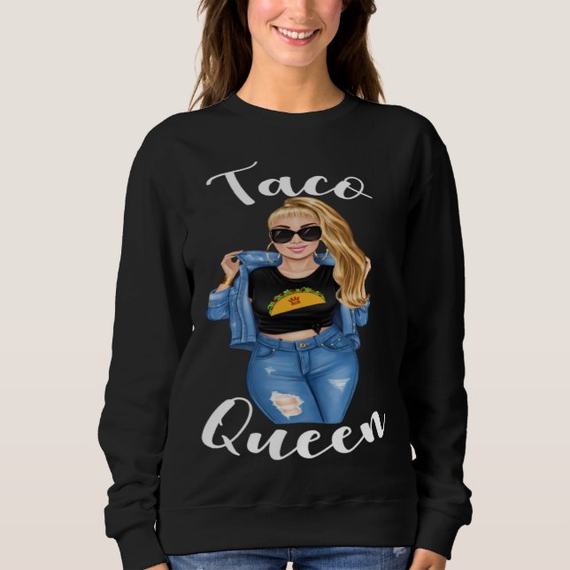 Sudadera Blonde Taco Queen Cinco De Mayo 5  Womens Women (Anverso)