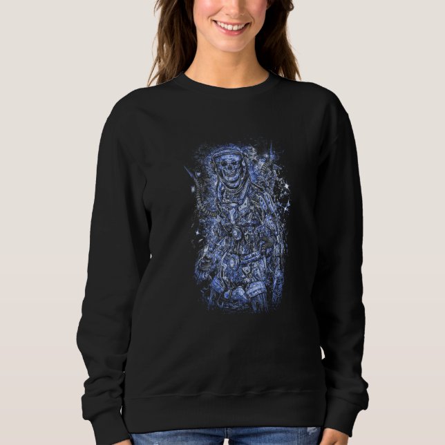 Sudadera Bloodboy  Horror Illustration  Dark  SciFi  Blue (Anverso)