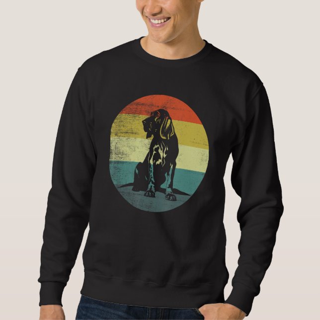 Sudadera Bloodhound Dog Retro Vintage Design (Anverso)