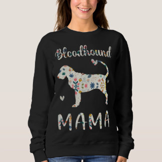 Sudadera Bloodhound Mama Floral Dog Mom Love