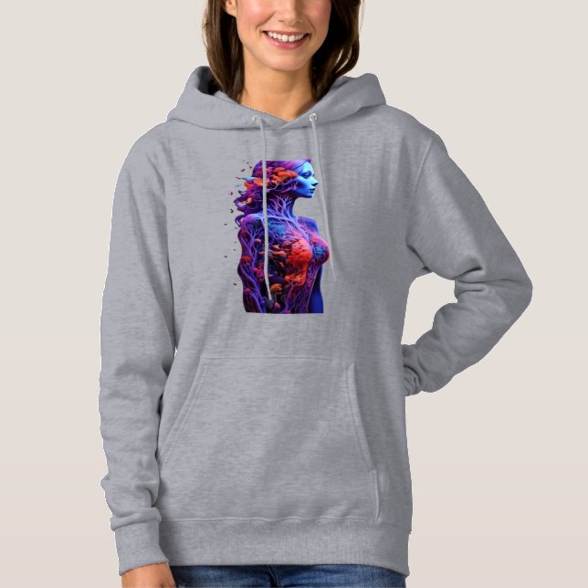 Sudadera Bloom Cósmico - Crecimiento Femenino (Anverso)