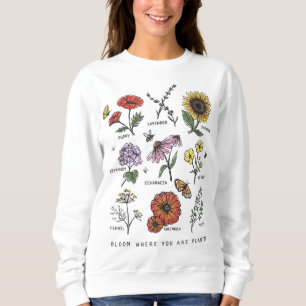 Sudadera Bloom Donde Se Plantan Flores Botánicas