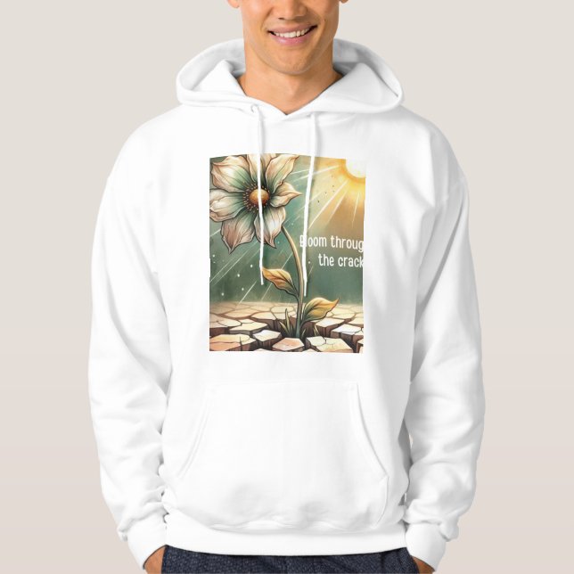 Sudadera Blooming in Adversity – Floral Art (Anverso)