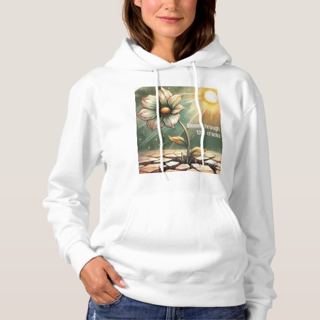 Sudadera Blooming in Adversity – Floral Art (Anverso)