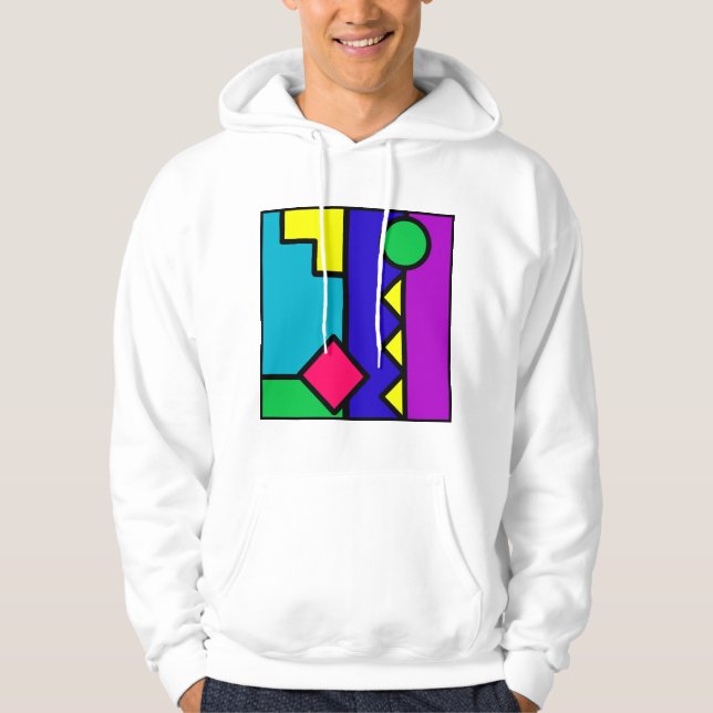 Sudadera Bloque retro del color 80s (Anverso)