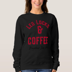 Sudadera Bloques de pierna y café Jiu Jitsu Bjj White