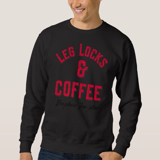 Sudadera Bloques de pierna y café Jiu Jitsu Bjj White (Anverso)