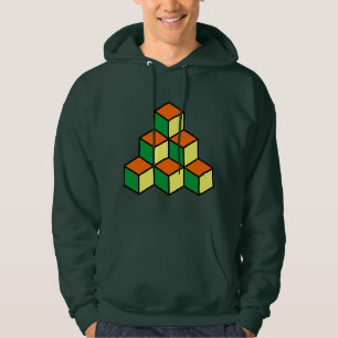 Sudadera Bloques geométricos - Naranja verde y amarillo
