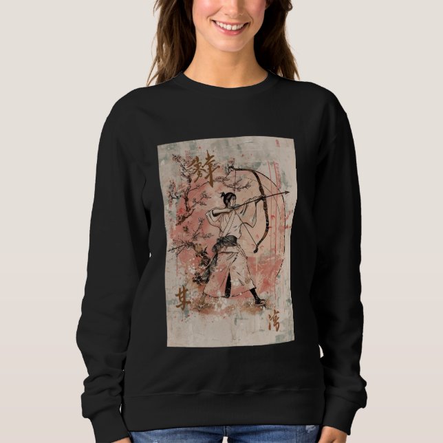 Sudadera Blos de cerezo de kudo-arte japonés tradicional (Anverso)