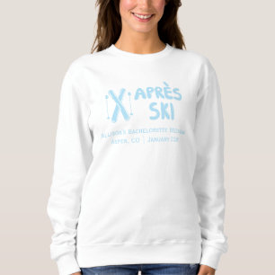 Sudadera Blue Apres Ski Bachelorette Party Sweatshirt