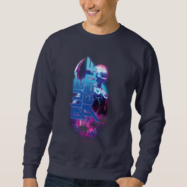 Sudadera Blue Beetle Retrowave City Lights (Anverso)
