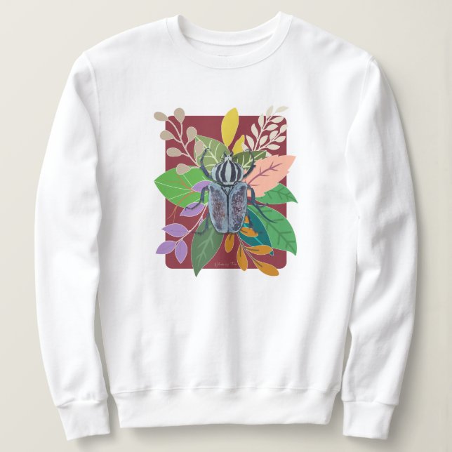 Sudadera Blue beetle watercolor (Anverso del diseño)